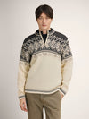 Dale Of Norway VAIL Wollpullover Herren Offwhite - Coffee - Sandstone Studio