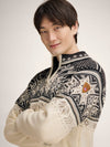 Dale Of Norway VAIL Wollpullover Herren Offwhite - Coffee - Sandstone Detail