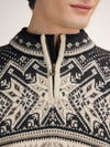 Dale Of Norway VAIL Wollpullover Herren Offwhite - Coffee - Sandstone Detail