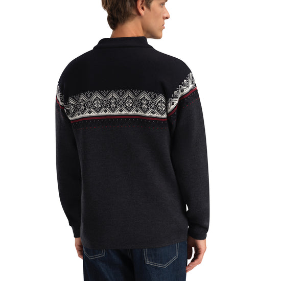 Dale Of Norway M MORITZ MASC SWEATER Darkcharcoal Raspberry Black 3XL - PeakStyle