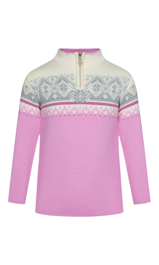 Dale Of Norway MORITZ KIDS SWEATER Pinkcandy Offwhite Fuchsiara 12 Year - PeakStyle