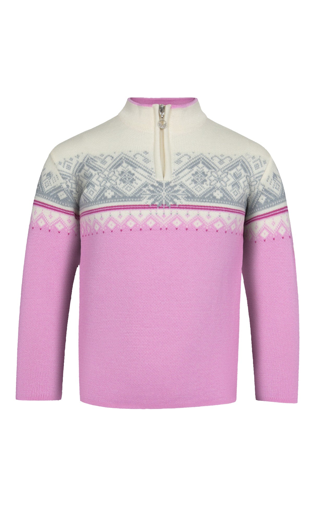 Dale Of Noorwegen MORITZ KIDS Merino trui Pinkcandy Offwhite Fuchsiara – officiële packshot