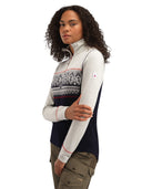 Dale Of Norway W MORITZ FEM BASIC SWEATER Navy White Raspberry XL - PeakStyle