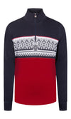 Dale Of Norway M MORITZ MASC BASIC SWEATER Raspberry Navy Offwhite XXL - PeakStyle