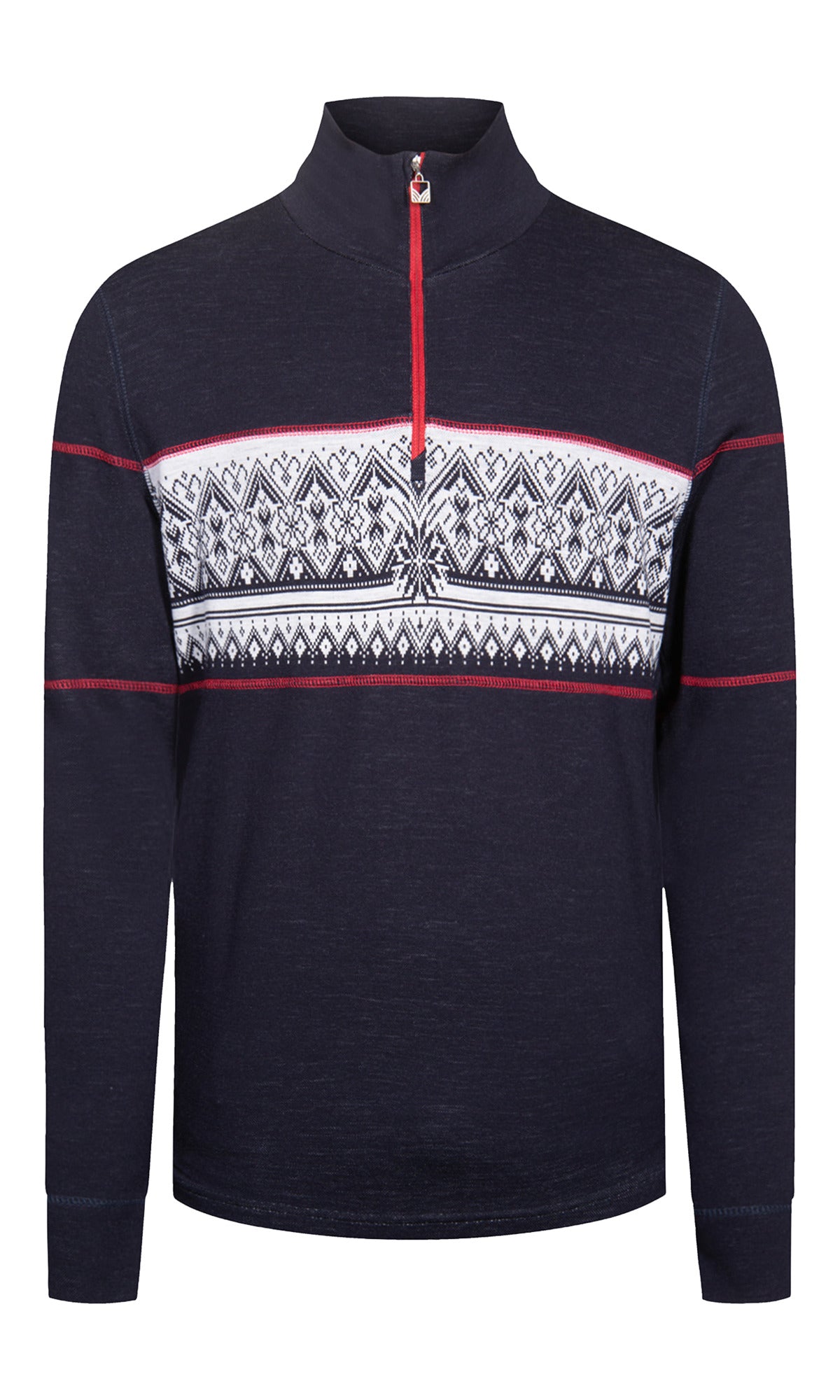 Dale Of Norway M MORITZ MASC BASIC SWEATER Navy White Raspberry XXL - PeakStyle