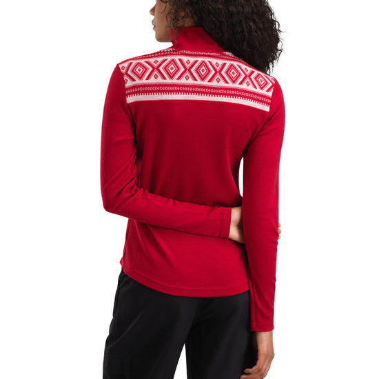 Dale Of Norway W CORTINA BASIC FEM SWEATER Raspberry Offwhite XL - PeakStyle