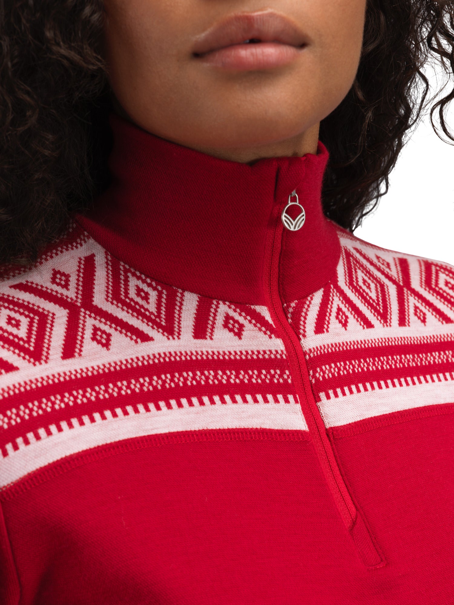 Dale Of Norway W CORTINA BASIC FEM SWEATER Raspberry Offwhite XL - PeakStyle