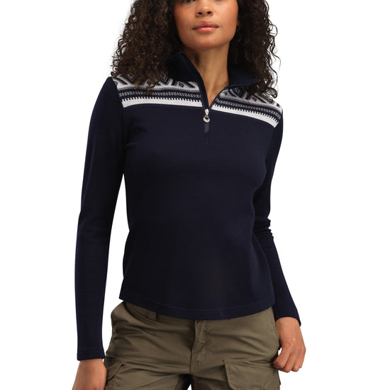 Dale Of Norway W CORTINA BASIC FEM SWEATER Navy Offwhite XL - PeakStyle