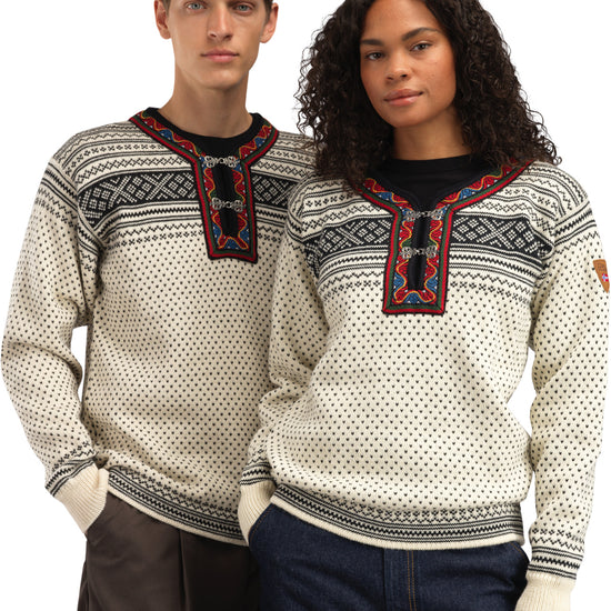Dale Of Norway SETESDAL UNI SWEATER Offwhite Black 3XL - PeakStyle