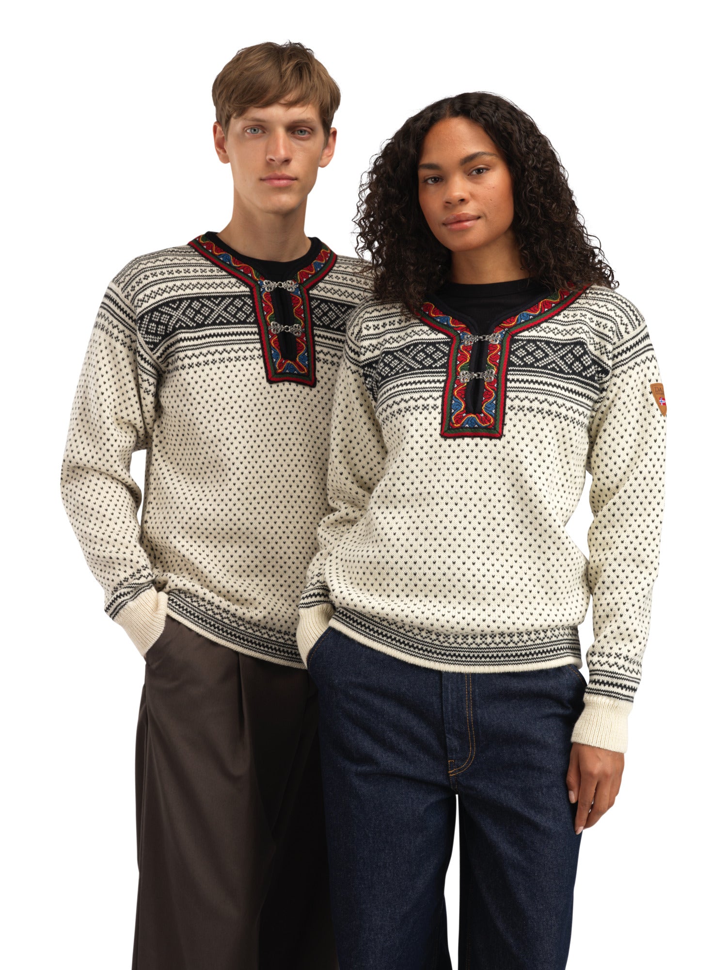 Dale Of Norway SETESDAL UNI SWEATER Offwhite Black 3XL - PeakStyle