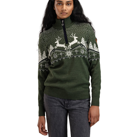 Dale Of Norway W DALE CHRISTMAS FEM SWEATER Loden Offwhite Navy XL - PeakStyle