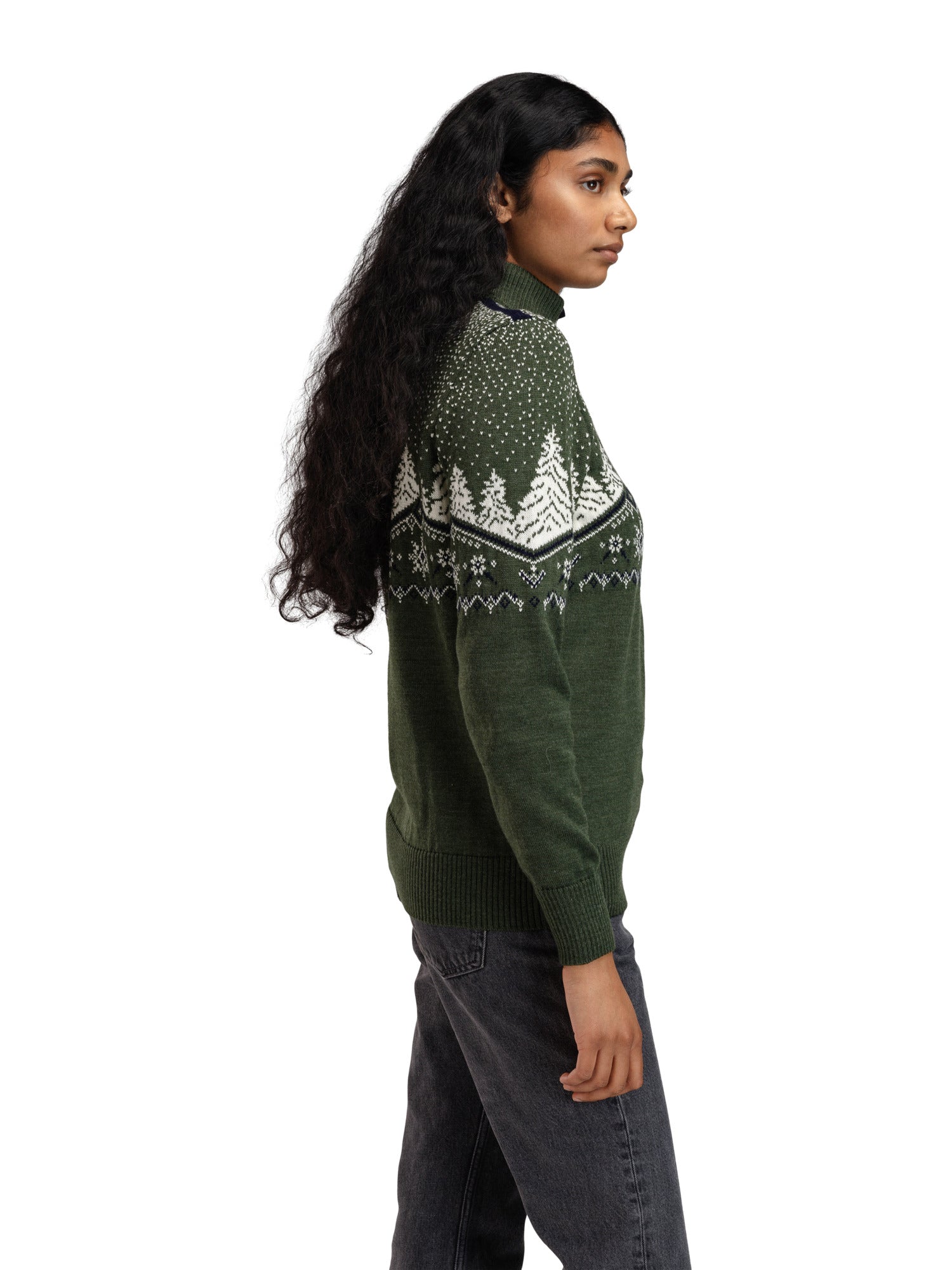 Dale Of Norway W DALE CHRISTMAS FEM SWEATER Loden Offwhite Navy XL - PeakStyle