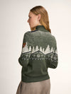 Pull mérinos Dale Christmas pour femmes - Loden - Blanc cassé - Marine - Vue arrière