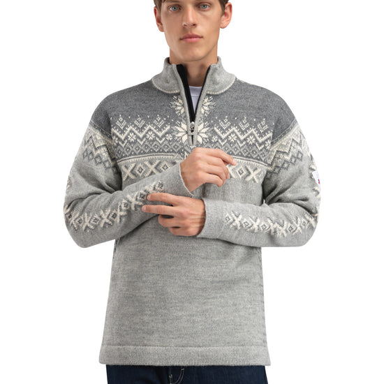 Dale Of Norway M 140TH ANNIVERSARY MASC SWEATER Lightcharcoal Smoke Offwhite 3XL - PeakStyle