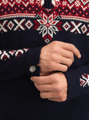 Dale Of Norway M 140TH ANNIVERSARY MASC SWEATER Navy Redrose Offwhite 3XL - PeakStyle