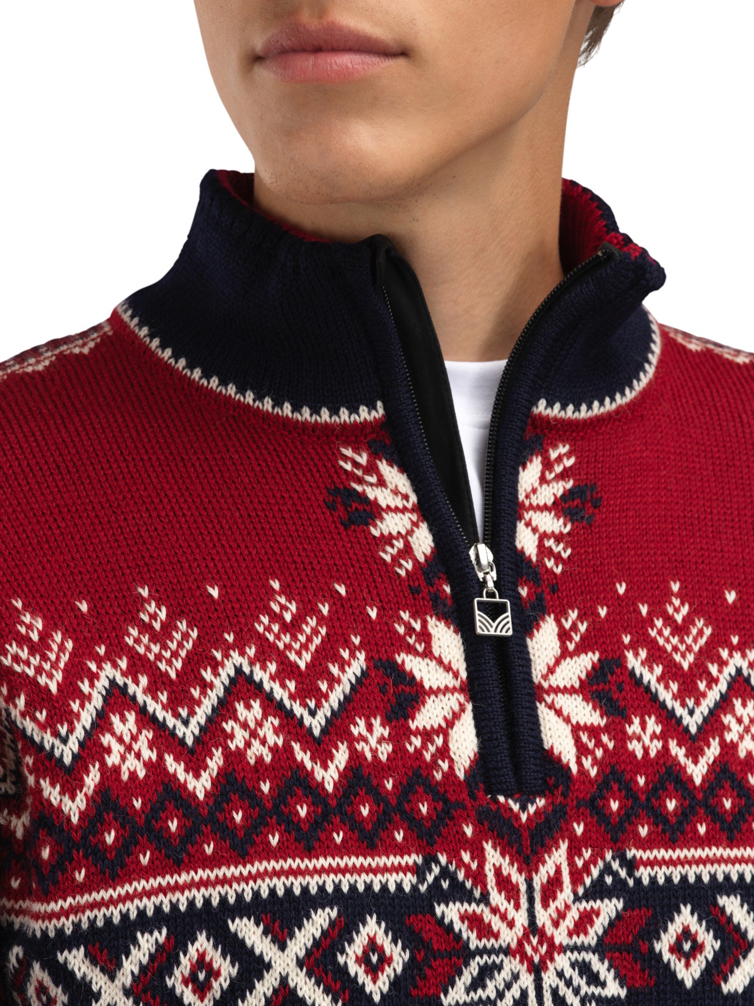 Dale Of Norway M 140TH ANNIVERSARY MASC SWEATER Navy Redrose Offwhite 3XL - PeakStyle
