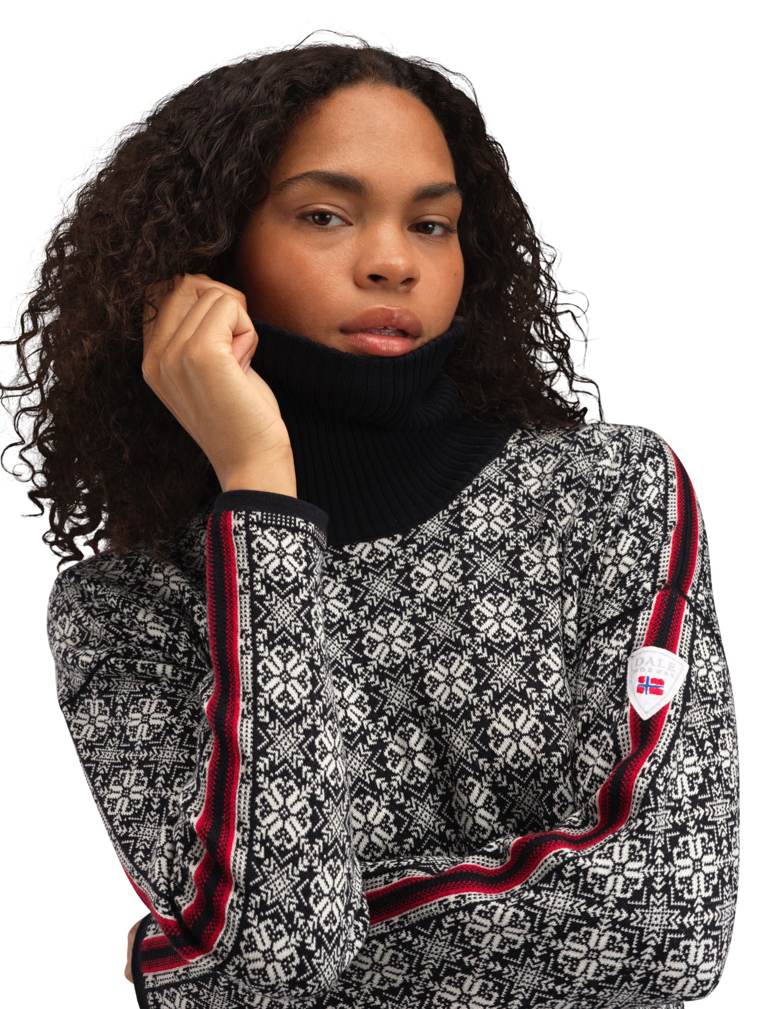 Dale Of Norway W FIRDA FEM SWEATER Black Offwhite XL - PeakStyle
