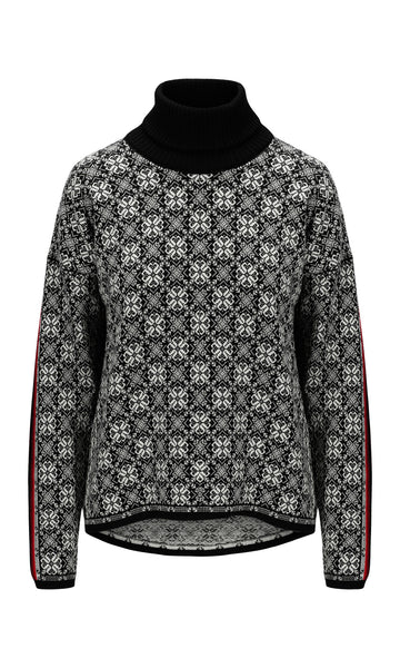 Dale Of Norway W FIRDA FEM SWEATER Black Offwhite XL - PeakStyle