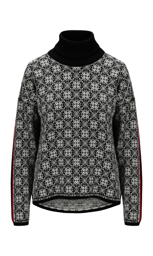Dale Of Norway W FIRDA FEM SWEATER Black Offwhite XL - PeakStyle