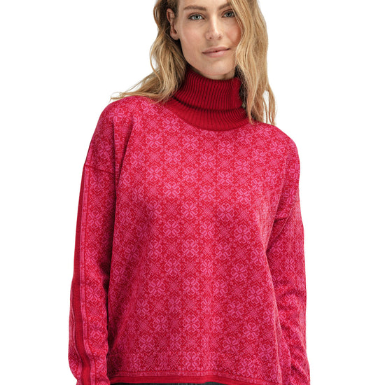 Dale Of Norway FIRDA Merino Sweater Women Raspberry - Allium - Studio Front