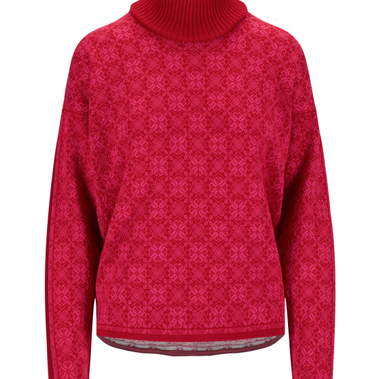 Dale Of Norway W FIRDA FEM SWEATER Raspberry Allium XL - PeakStyle