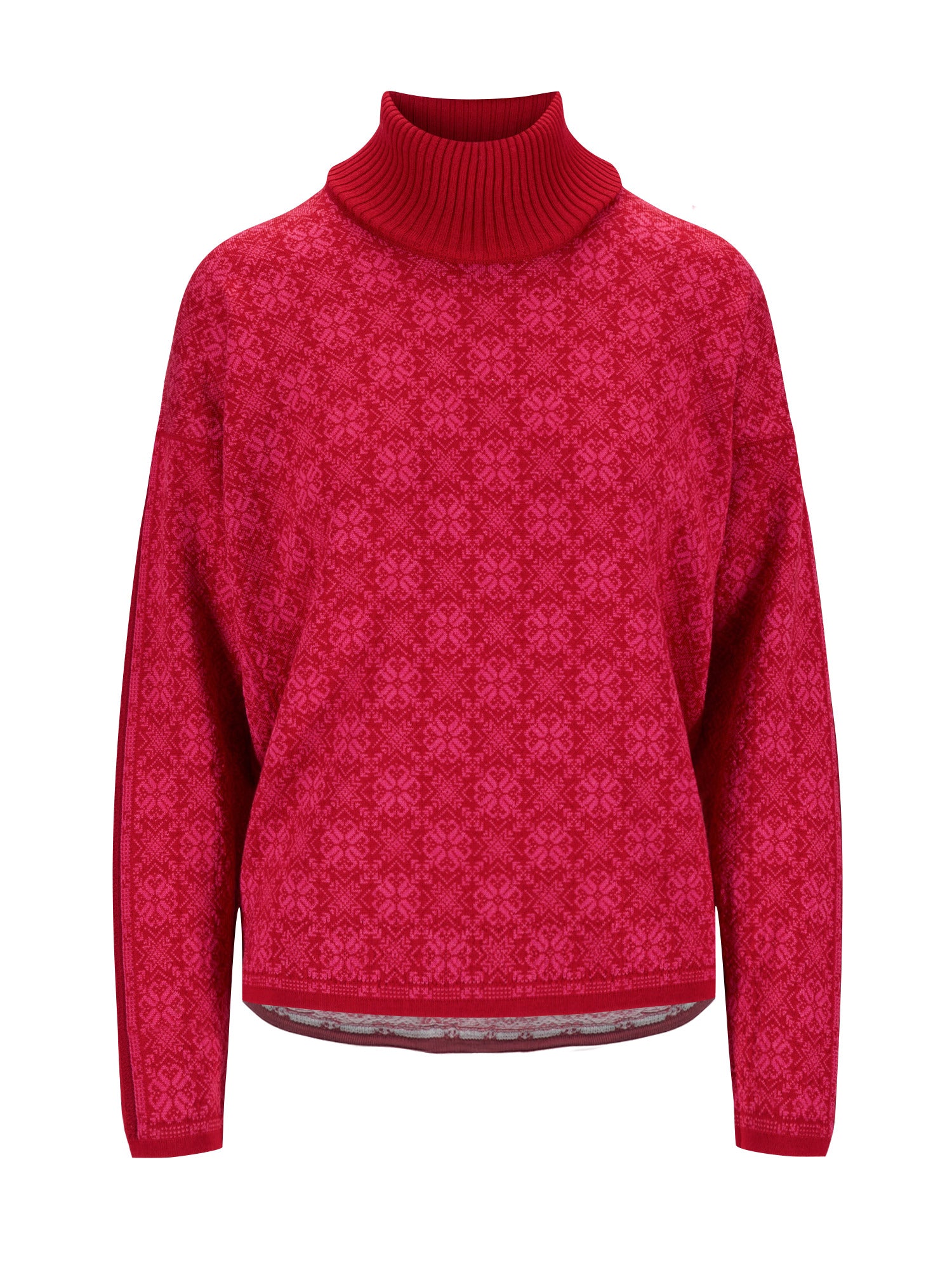 Dale Of Norway W FIRDA FEM SWEATER Raspberry Allium XL - PeakStyle