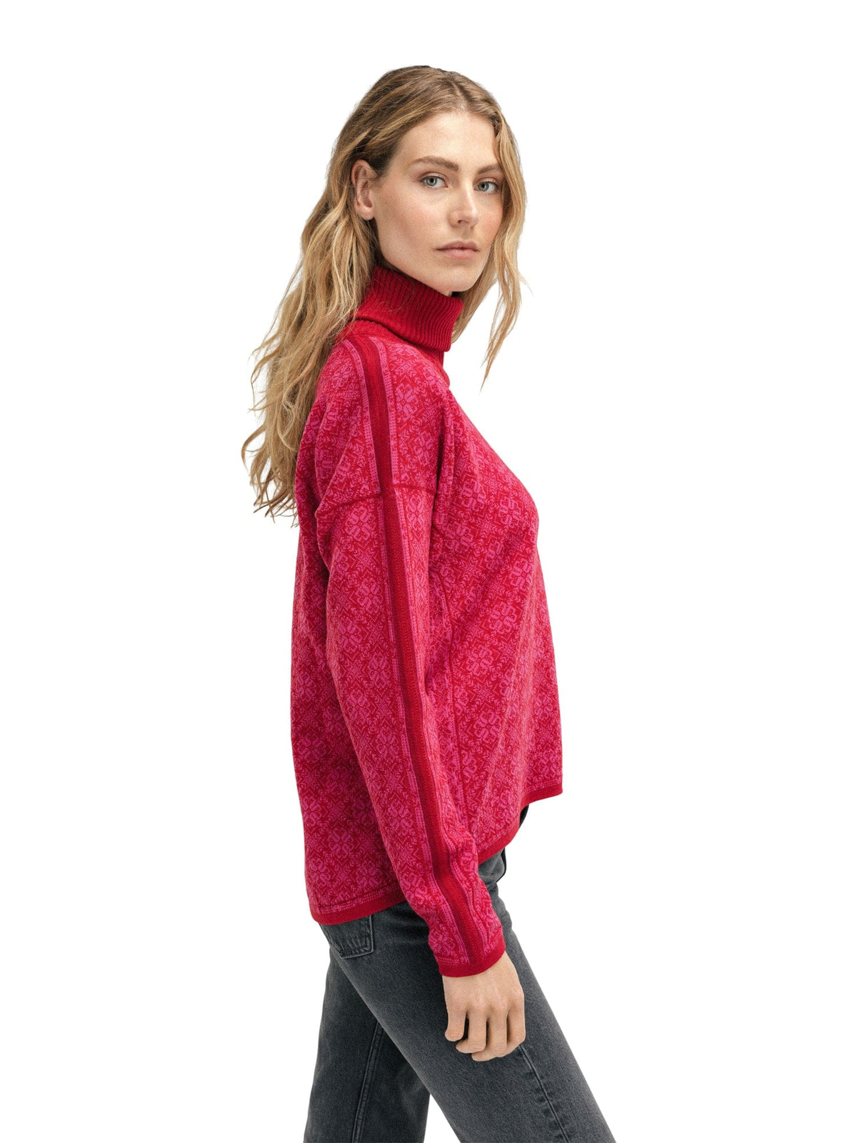 Dale Of Norway FIRDA Merino Sweater Women Raspberry - Allium – Studio side