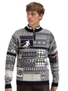 Dale Of Norway M HISTORY SWEATER Navy Offwhite Raspberry XXL - PeakStyle