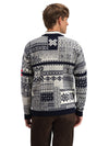 Dale Of Norway M HISTORY SWEATER Navy Offwhite Raspberry XXL - PeakStyle
