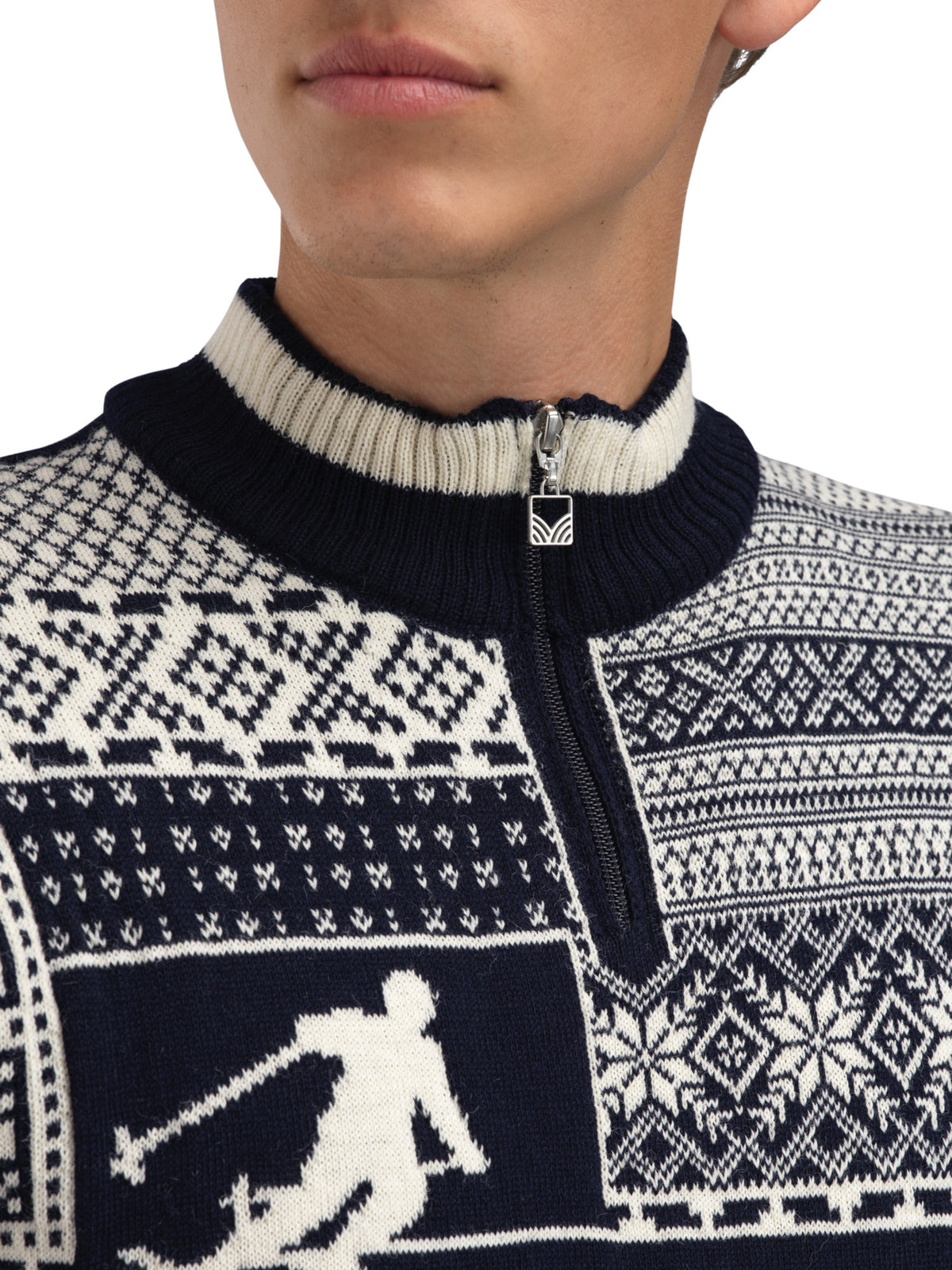 Dale Of Norway M HISTORY SWEATER Navy Offwhite Raspberry XXL - PeakStyle