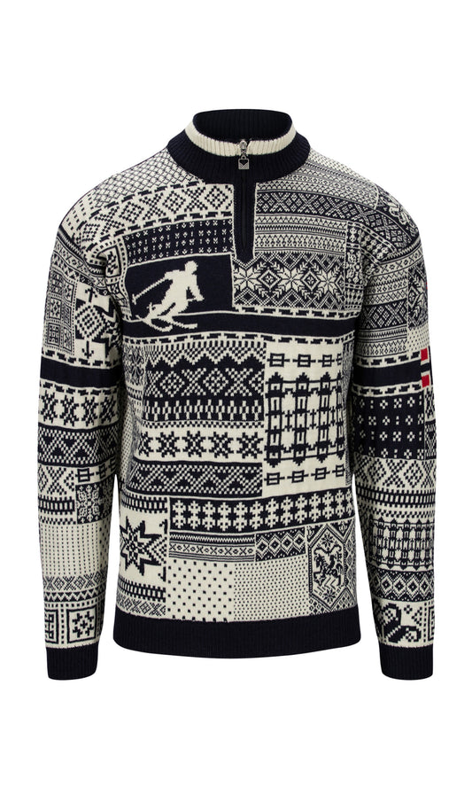 Dale Of Norway M HISTORY SWEATER Navy Offwhite Raspberry XXL - PeakStyle