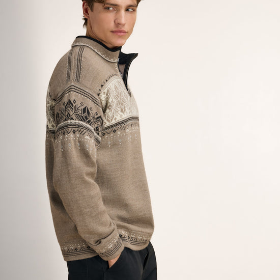 Dale of Norway BLYFJELL Men's Mountainstone - Offwhite - Coffee - Studio side view