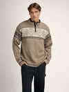 Dale of Norway BLYFJELL Men's Mountainstone - Offwhite - Coffee - Studio front view