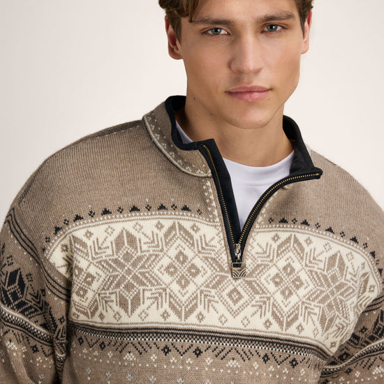 Dale of Norway BLYFJELL Men's Mountainstone - Offwhite - Coffee - Detailed view