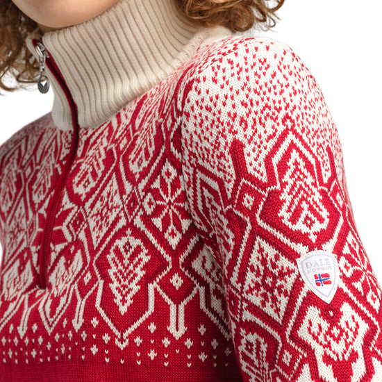 Dale Of Norway WINTERLAND FEM SWEATER Raspberry S - PeakStyle