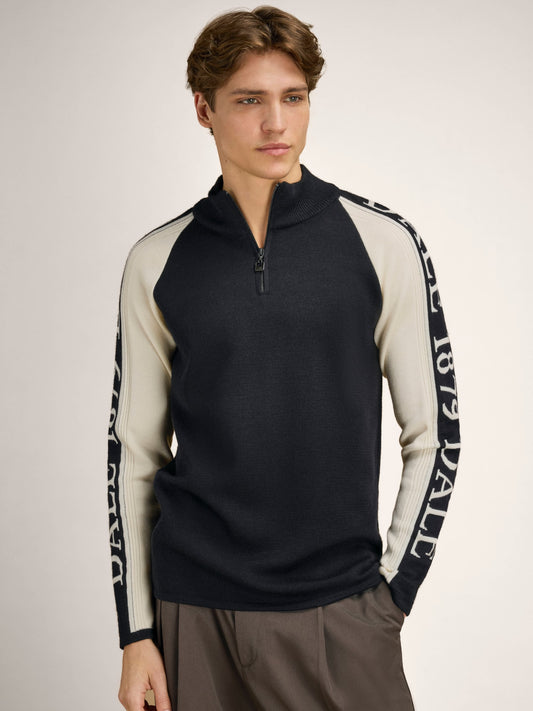 Dale Of Norway SKARSTIND 1879 Merino-Pullover Herren – Black - Offwhite – Studioaufnahme 1