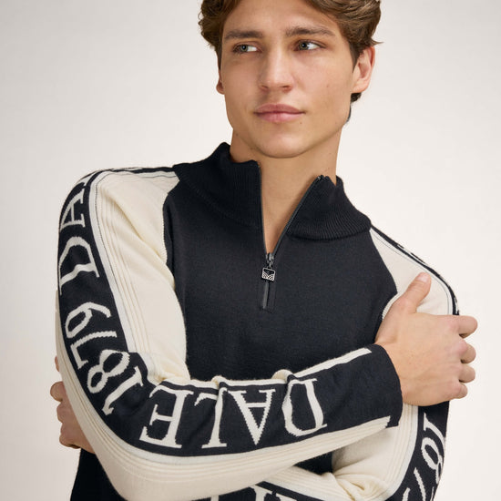 Dale Of Norway SKARSTIND 1879 Merino-Pullover Herren – Black - Offwhite – Studioaufnahme 4