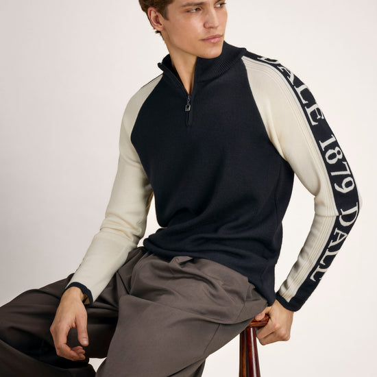 Dale Of Norway SKARSTIND 1879 Merino-Pullover Herren – Black - Offwhite – Studioaufnahme 5