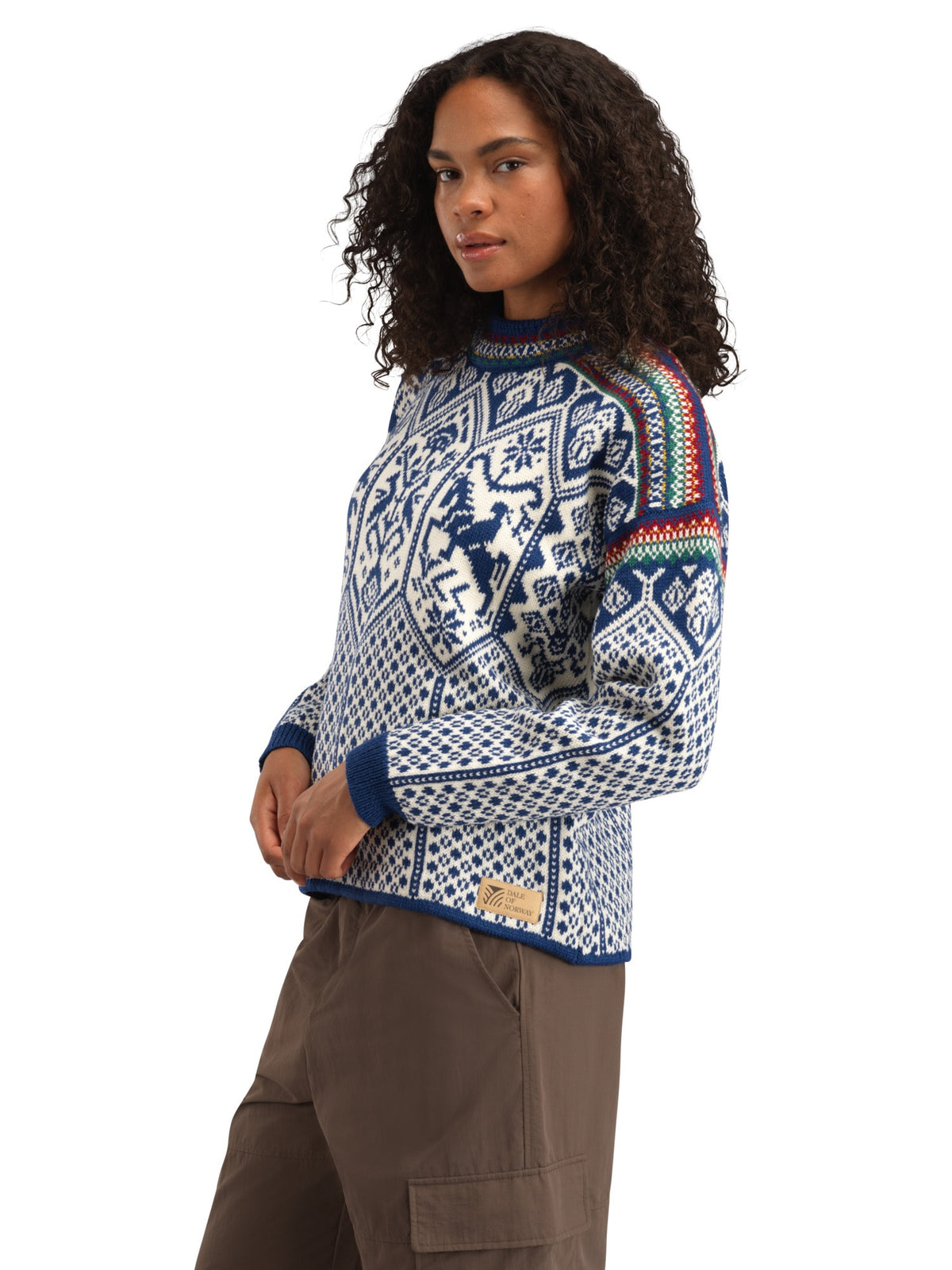 Dale of Norway 1994 Women's Wool Sweater Indigo - Offwhite - Mustard – Studio Page