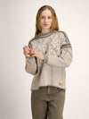 Dale of Norway 1994 women's wool sweater Vanilla Sugar - Natural White - Coffee – studio view