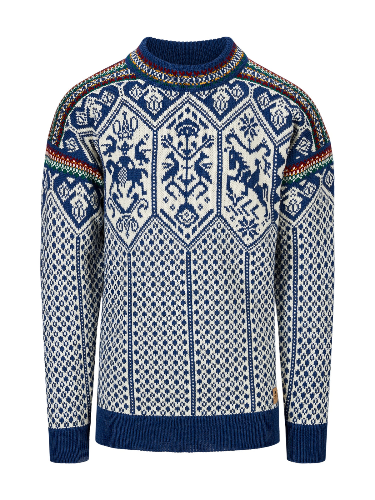 Dale Of Norway 1994 Pull en Laine Homme – Indigo - Moutarde - Vert Bouteille Packshot