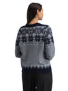 Dale of Norway VILJA Wool Sweater Women – Mid Blue - Marine - Steel – Studio back