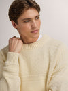 Dale Of Norway LUSA Wool Sweater Men Offwhite – Detail Portrait