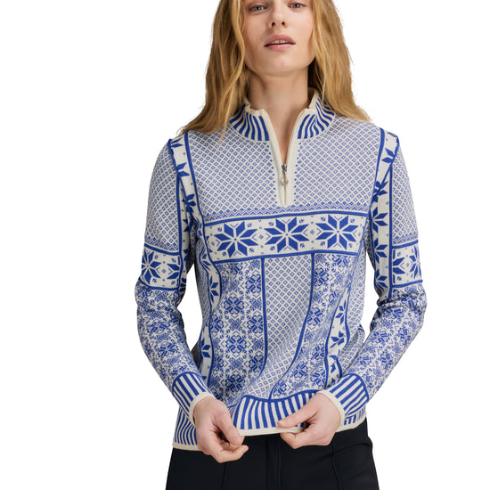 Dale Of Norway VARDÅSEN Damen – Offwhite - Ultramarine – Studio – 96361_A00_VARDAÅSEN_FEM_SWEATER- 3