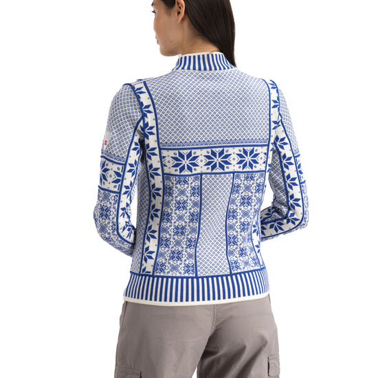 Dale Of Norway VARDÅSEN Damen – Offwhite - Ultramarine – Studio – 96361_A00_VARDASEN_FEM_SWEATER-869