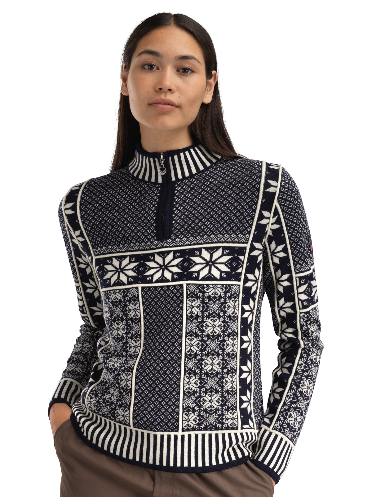 Dale Of Norway VARDÅSEN Damen – Marine - Offwhite – Studio – 96361_C00_VARDASEN_FEM_SWEATER_00