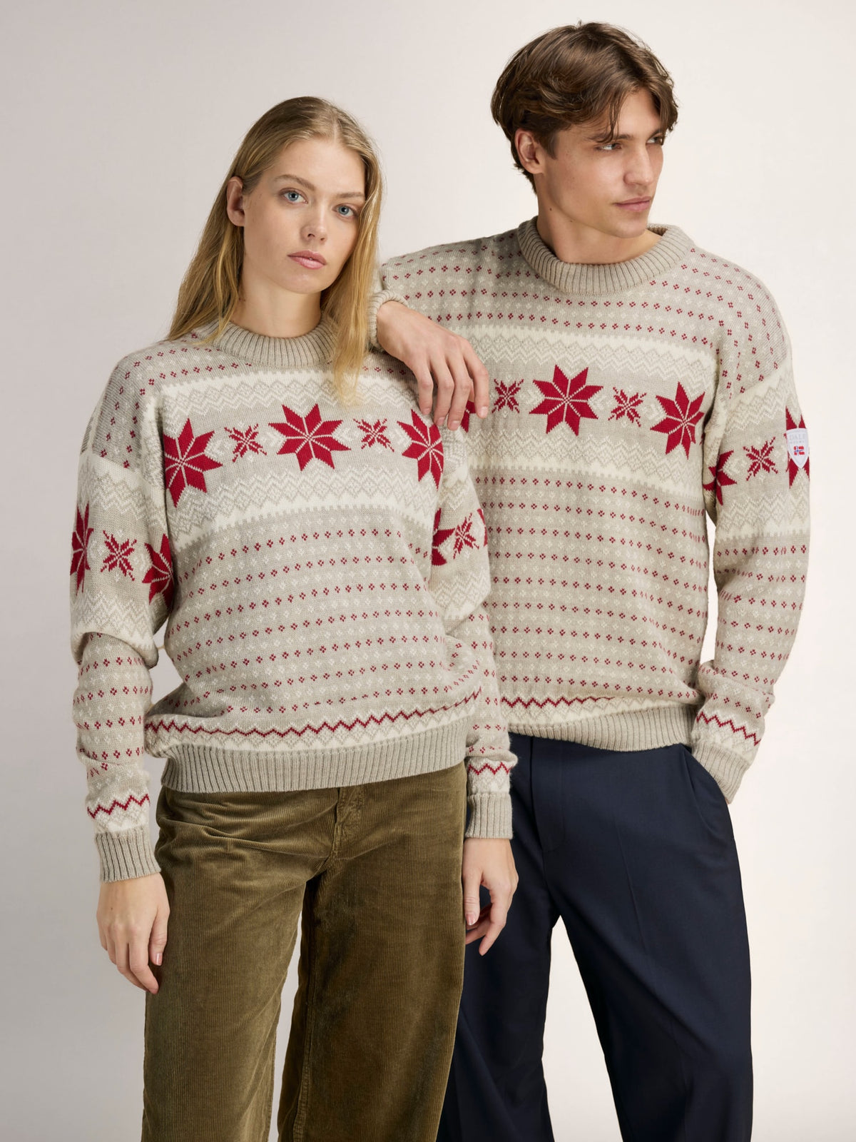 Dale Of Norway EGERSUND Herren – Sand - Offwhite – Paarbild 4