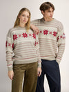 Dale Of Norway EGERSUND Damen – Sand Melange - Offwhite - Red Rose – Paarbild 6