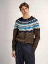 Dale Of Norway LOSNA Wollpullover Herren – Coffee - Navy