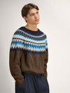 Dale Of Norway LOSNA Wollpullover Herren – Coffee - Navy